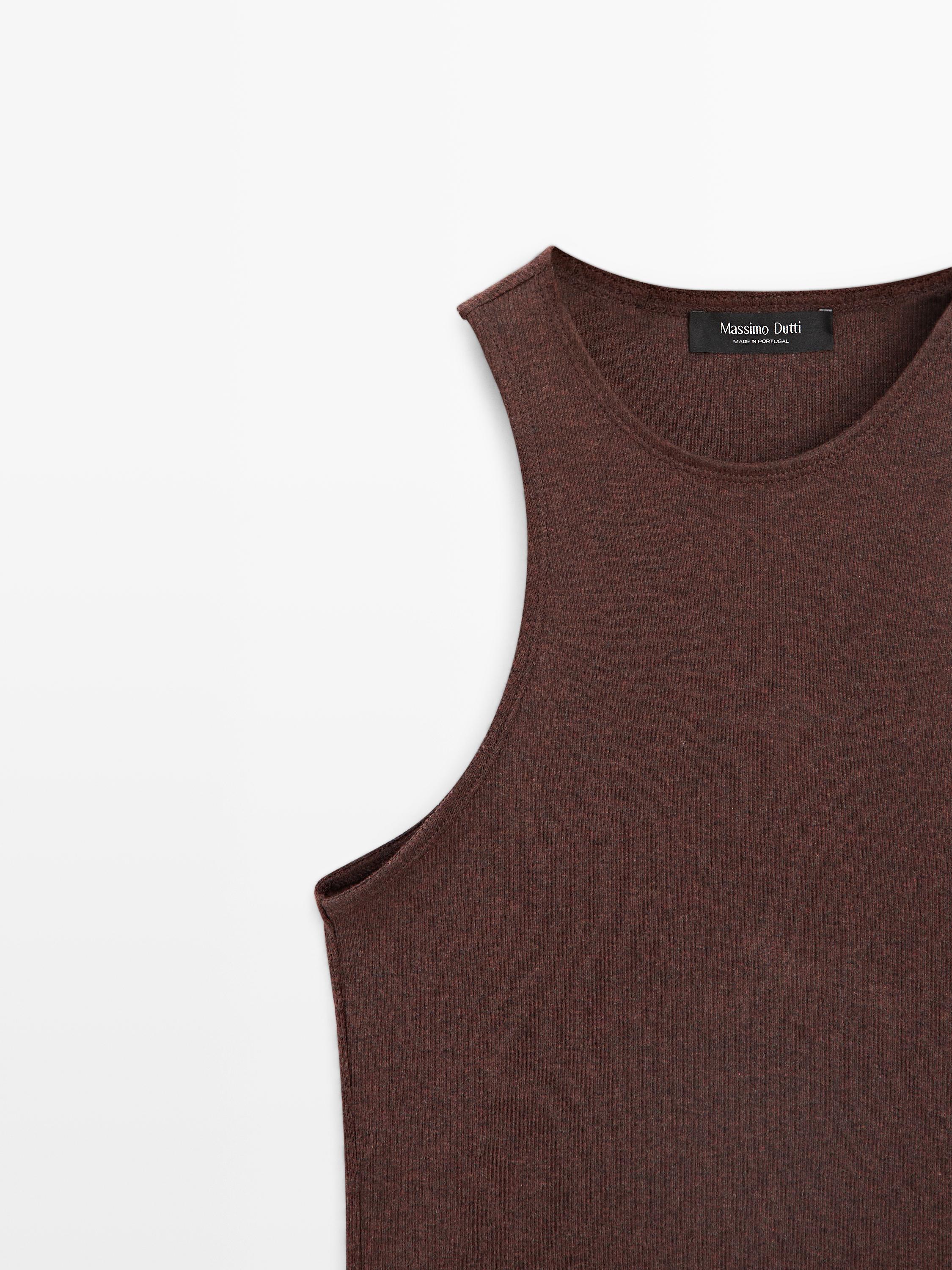 Top en maille légère 100 % coton